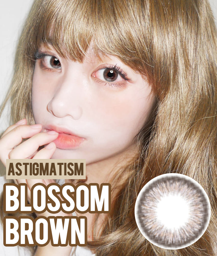 korea colored contacts,Queenslens,Astigmatism,color lens, blossom, brown