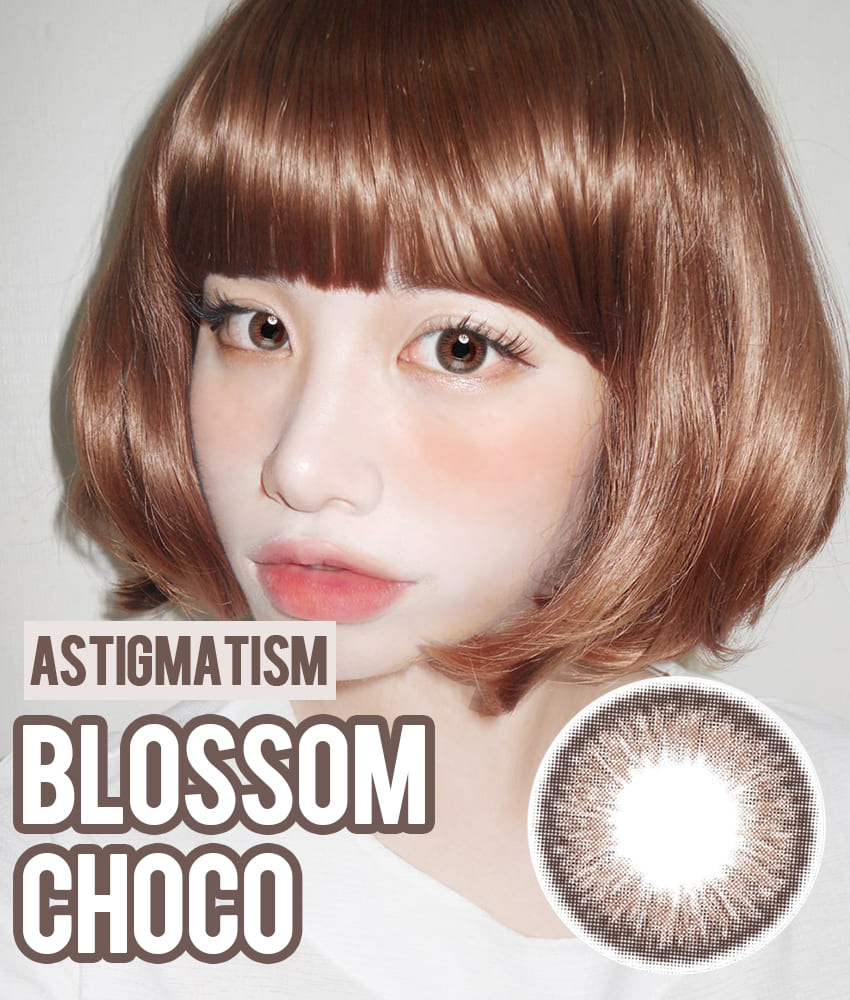 korea colored contacts,Queenslens,Astigmatism,color lens, blossom, choco