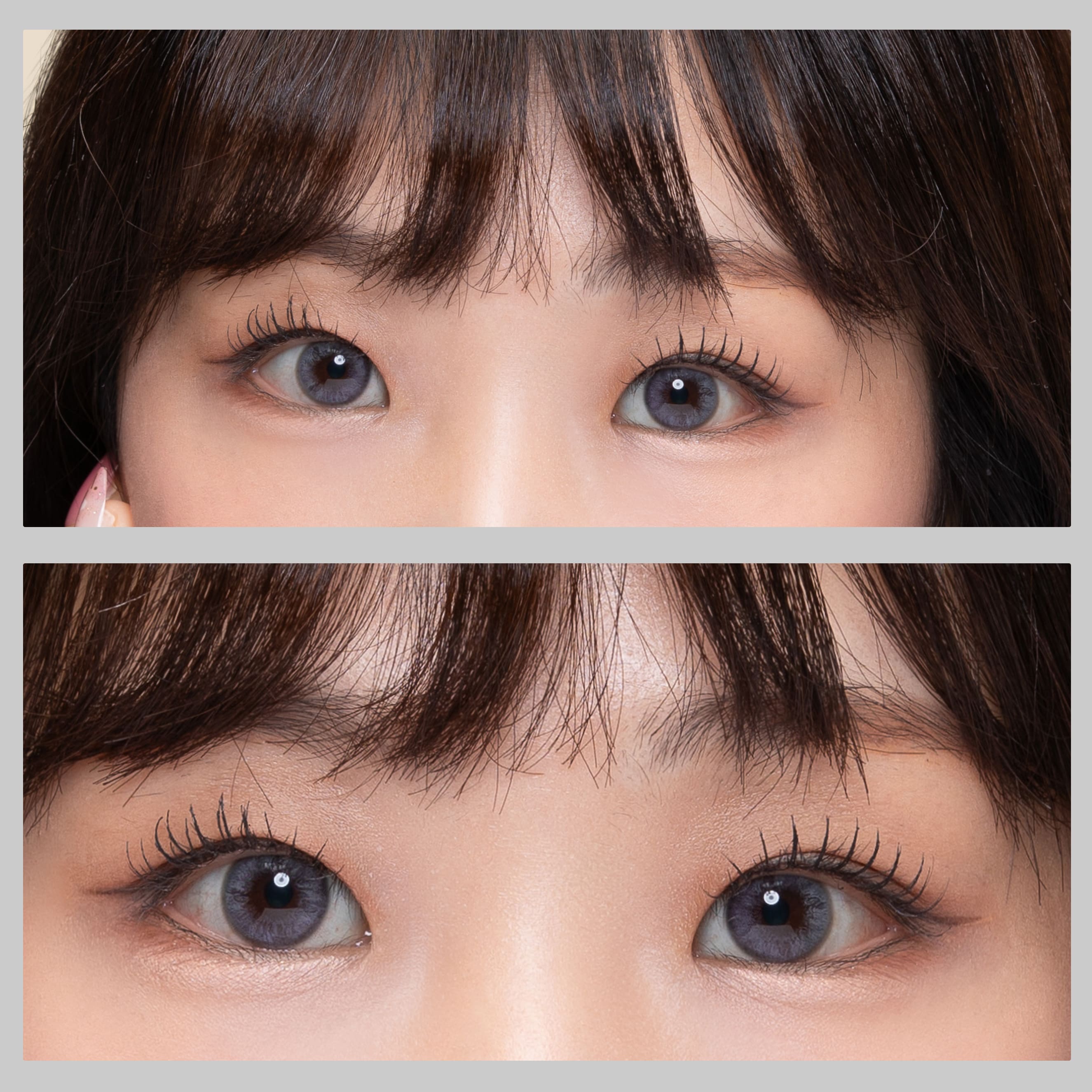 astigmatism colored contact lens, milkyway gray toric, watery dewy Korean SNS popular trend colored contacts, Queencontacts