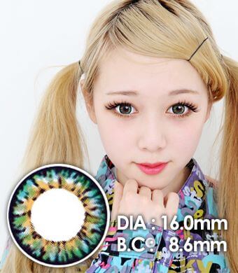 【 Yearly / 2 Lenses】 VASSEN Ic4 Super Pinky  Green /16mm /612