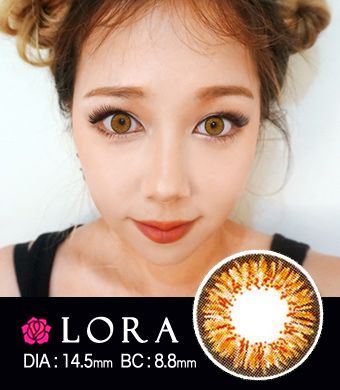  【 Yearly / 2 Lenses】 Lora MS  Brown/ 1447