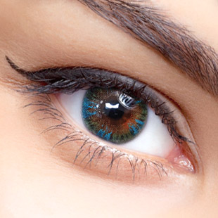 【 Yearly / 2 Lenses】 VASSEN RAINBOW EYES GREENISH BLUE  /621