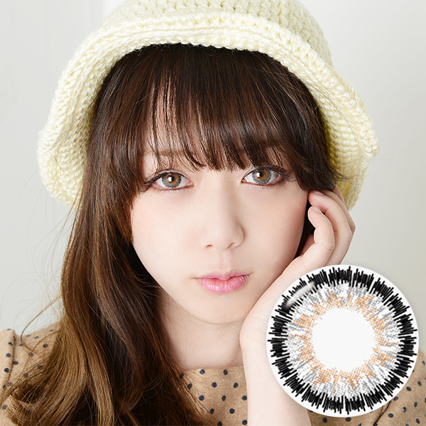 【 Yearly / 2 Lenses】 Mega Big Serena Gray 15mm / 244