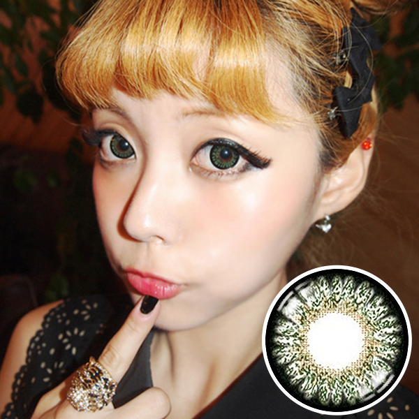 【Yearly / 2 Lenses】  GEO Mimi Apple Green (Bambi series)  /004