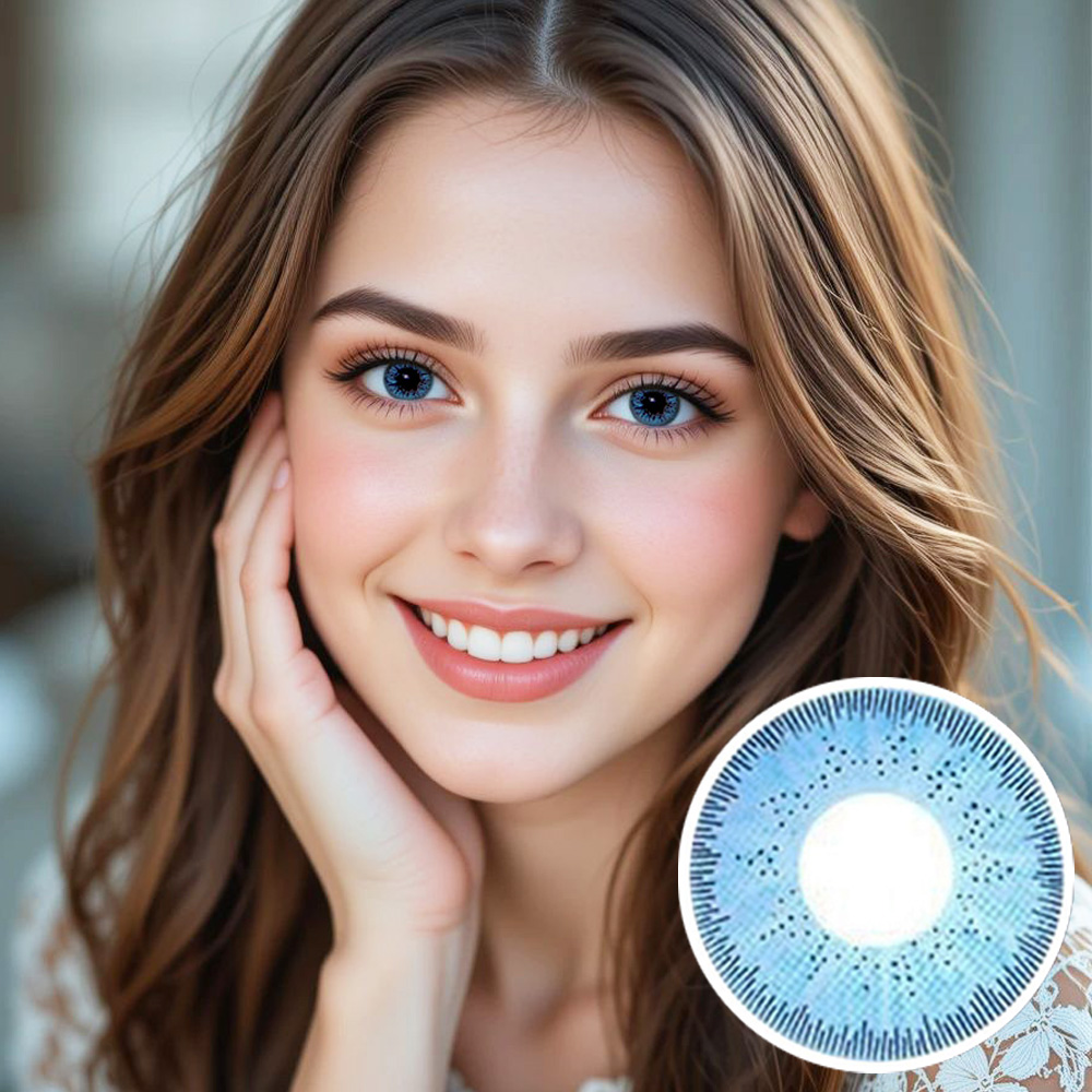 【 Yearly / 2 Lenses】 GBT sky blue 1234
