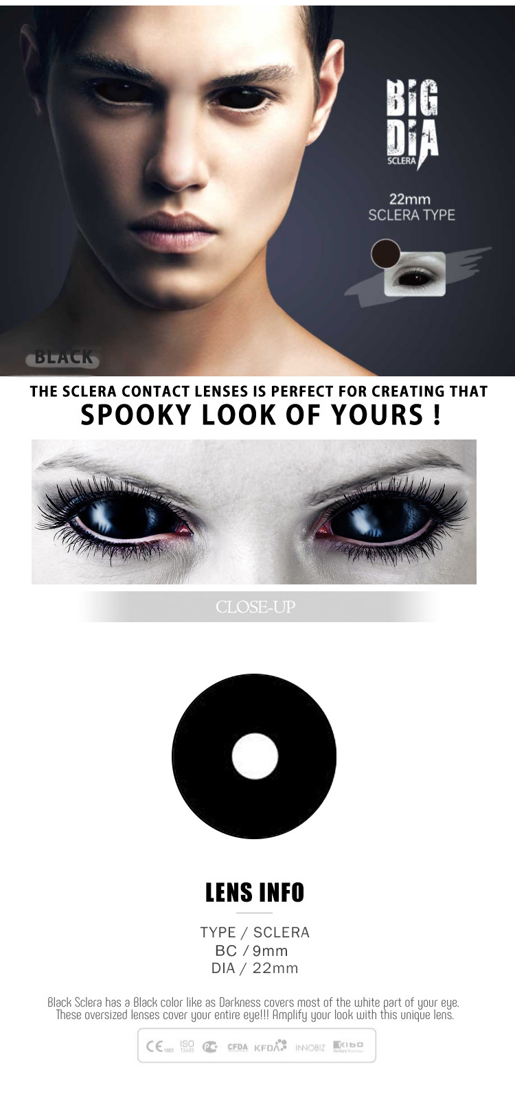 Sclera Contact Lenses for Halloween  Sclera Contacts –