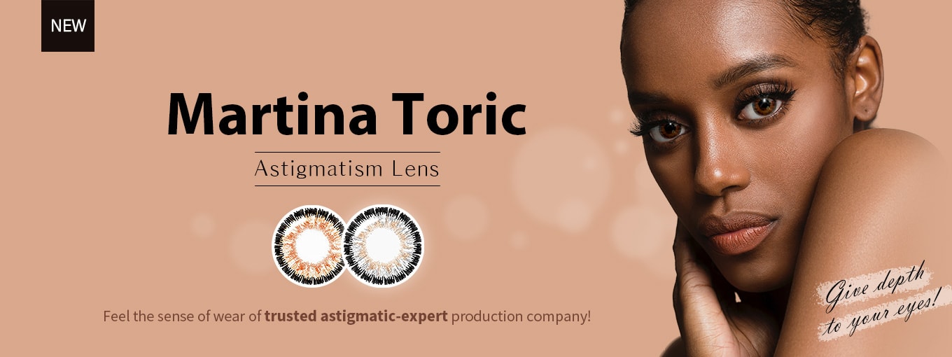 Martina dark eyes Astigmatism Contact Lens - Brown Grey TORIC BEST SELLER