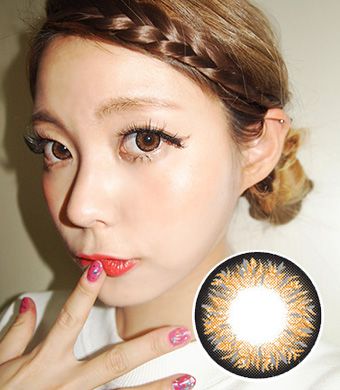 【Hydrogel】 Maxlook Pinky Brown contacts 14.3mm /424